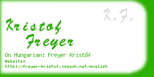 kristof freyer business card